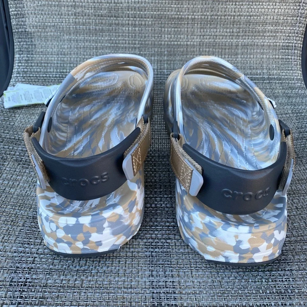 Crocs Classic All-Terrain Sandal Chai/Multi Marbled Tie-Dye Men's Size 15